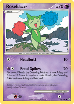 Roselia, Stormfront #72, Pokémon TCG card