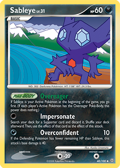 Sableye, Stormfront #48, Pokémon TCG card