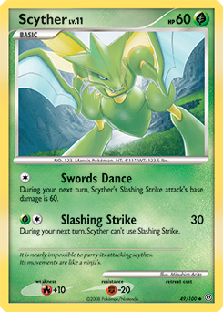 Scyther, Stormfront #49, Pokémon TCG card
