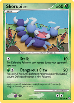 Skorupi, Stormfront #73, Pokémon TCG card