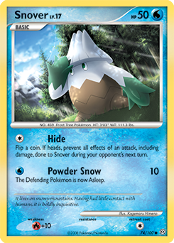 Snover, Stormfront #74, Pokémon TCG card