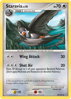 Staravia, Stormfront #52, Pokémon TCG card