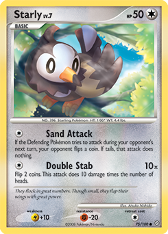 Starly, Stormfront #75, Pokémon TCG card