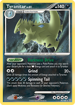Tyranitar, Stormfront #30, Pokémon TCG card
