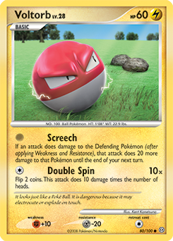 Voltorb, Stormfront #80, Pokémon TCG card