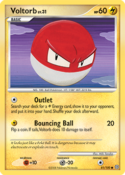 Voltorb, Stormfront #81, Pokémon TCG card