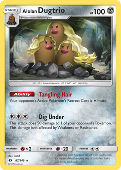 Alolan Dugtrio, Sun & Moon #87, Pokémon TCG card