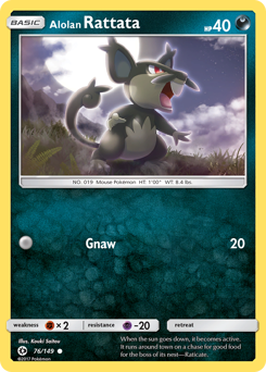 Alolan Rattata, Sun & Moon #76, Pokémon TCG card