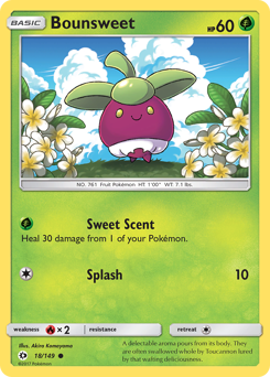 Bounsweet, Sun & Moon #18, Pokémon TCG card