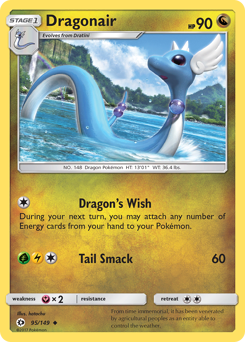 Dragonair, Sun & Moon #95, Pokémon TCG card