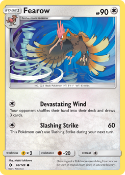 Fearow, Sun & Moon #98, Pokémon TCG card
