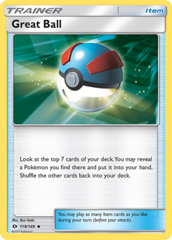 Great Ball, Sun & Moon #119, Pokémon TCG card