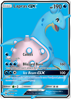 Lapras-GX, Sun & Moon #139, Pokémon TCG card