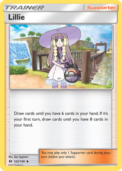 Lillie, Sun & Moon #122, Pokémon TCG card