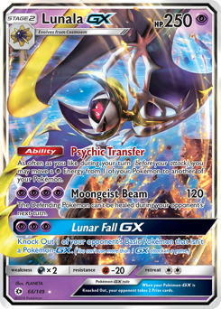 Lunala-GX, Sun & Moon #66, Pokémon TCG card