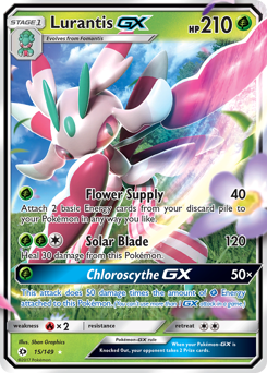Lurantis-GX, Sun & Moon #15, Pokémon TCG card
