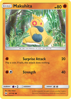 Makuhita, Sun & Moon #67, Pokémon TCG card