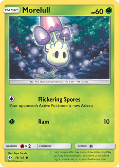 Morelull, Sun & Moon #16, Pokémon TCG card