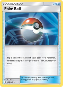 Poké Ball, Sun & Moon #125, Pokémon TCG card