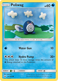 Poliwag, Sun & Moon #30, Pokémon TCG card