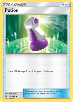 Potion, Sun & Moon #127, Pokémon TCG card