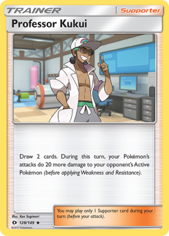 Professor Kukui, Sun & Moon #128, Pokémon TCG card