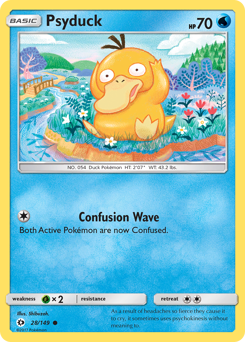 Psyduck, Sun & Moon #28, Pokémon TCG card