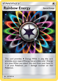 Rainbow Energy, Sun & Moon #137, Pokémon TCG card