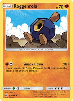 Roggenrola, Sun & Moon #69, Pokémon TCG card