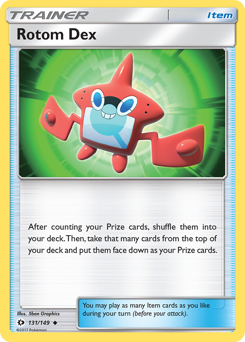 Rotom Dex, Sun & Moon #131, Pokémon TCG card