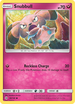 Snubbull, Sun & Moon #90, Pokémon TCG card