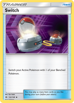 Switch, Sun & Moon #132, Pokémon TCG card