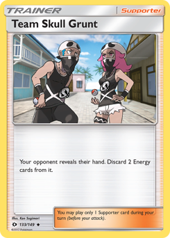 Team Skull Grunt, Sun & Moon #133, Pokémon TCG card