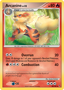 Arcanine, Supreme Victors #50, Pokémon TCG card