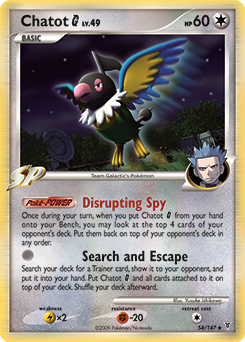 Chatot G, Supreme Victors #54, Pokémon TCG card