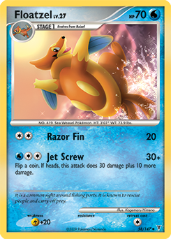 Floatzel, Supreme Victors #58, Pokémon TCG card