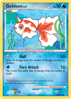 Goldeen, Supreme Victors #107, Pokémon TCG card
