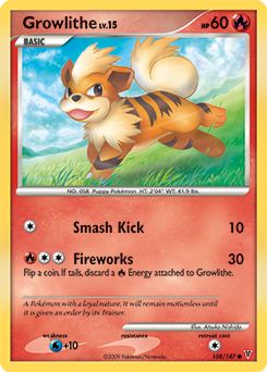 Growlithe, Supreme Victors #108, Pokémon TCG card