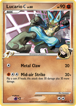 Lucario C, Supreme Victors #31, Pokémon TCG card
