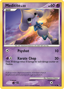 Meditite, Supreme Victors #113, Pokémon TCG card
