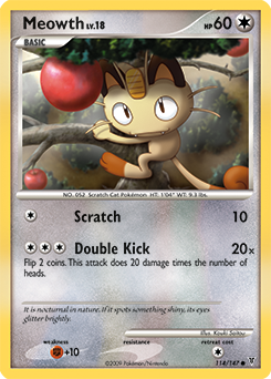 Meowth, Supreme Victors #114, Pokémon TCG card