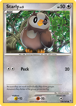 Starly, Supreme Victors #129, Pokémon TCG card