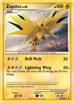 Zapdos, Supreme Victors #48, Pokémon TCG card
