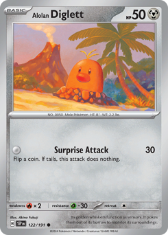 Alolan Diglett, Surging Sparks #122, Pokémon TCG card