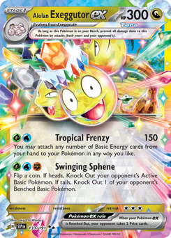 Alolan Exeggutor ex, Surging Sparks #133, Pokémon TCG card
