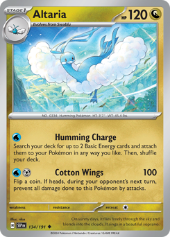 Altaria, Surging Sparks #134, Pokémon TCG card