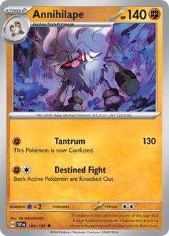 Annihilape, Surging Sparks #100, Pokémon TCG card