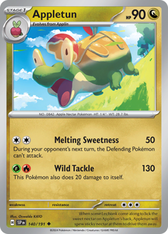 Appletun, Surging Sparks #140, Pokémon TCG card