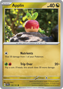 Applin, Surging Sparks #138, Pokémon TCG card