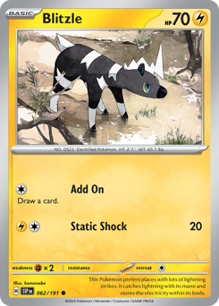 Blitzle, Surging Sparks #62, Pokémon TCG card